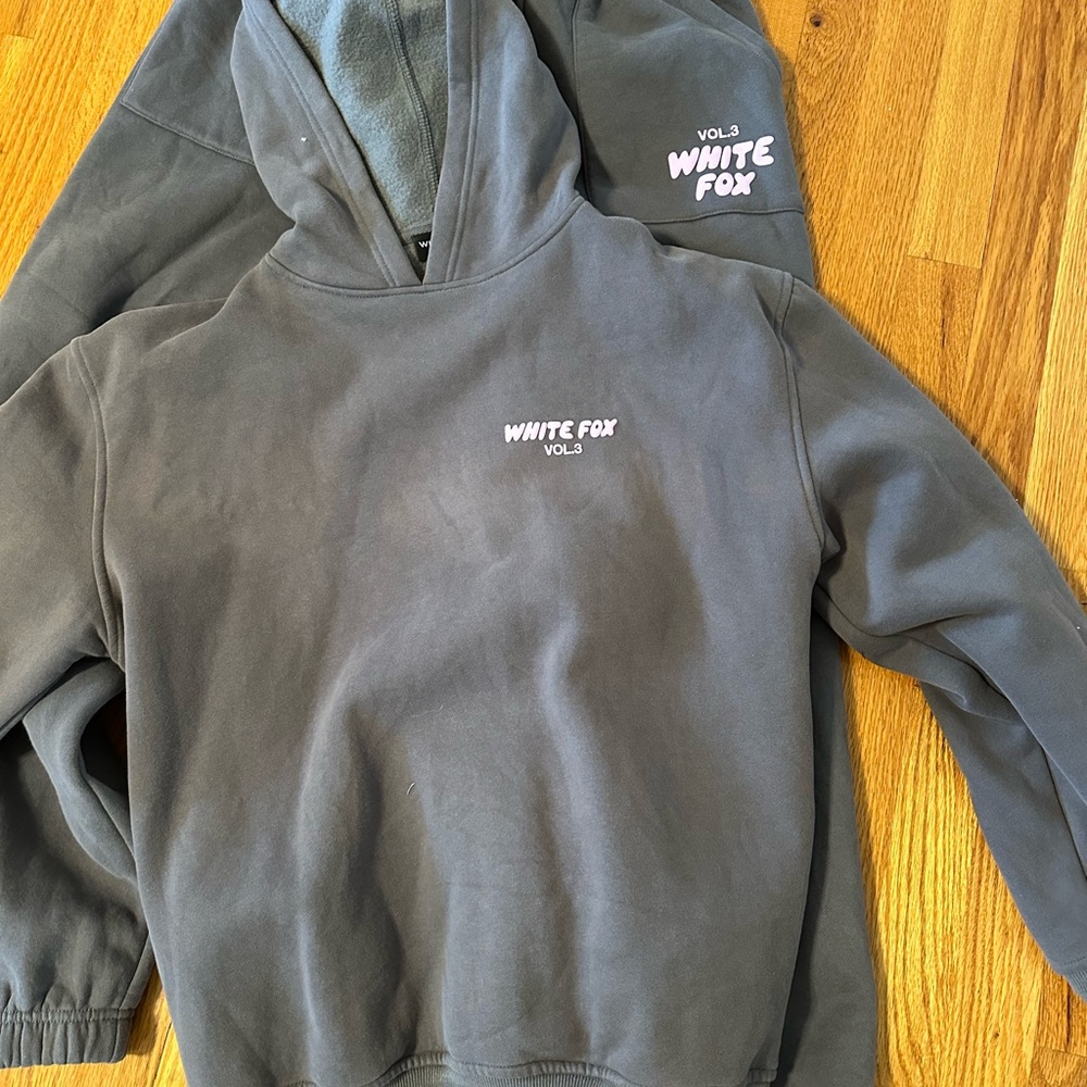 White Fox Boutique Gray Hoodie and pants